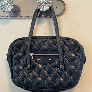 BALENCIAGA black matelasse small bag